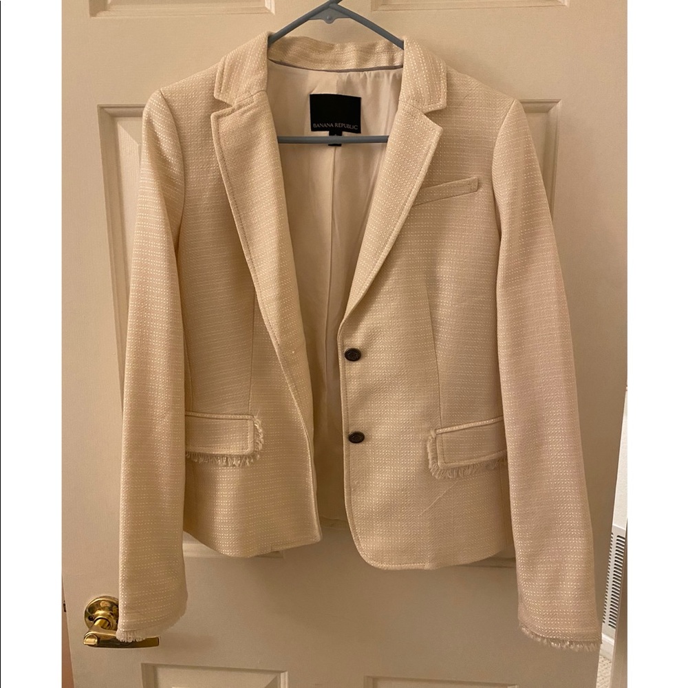 Banana republic white blazer - size 4